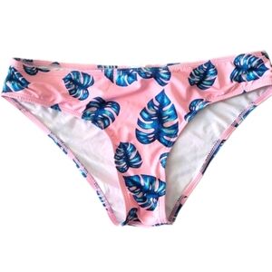 NWOT Tropical Pink Bikini Bottoms Size Large